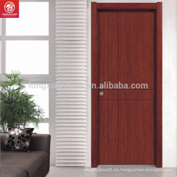 Puerta de madera simple con puerta de madera PVC Puerta de madera revestida con PVC inter